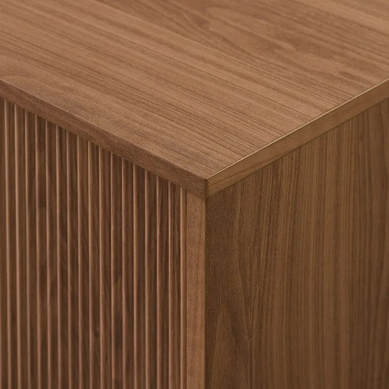 Modern Fluted-Door TV Stand