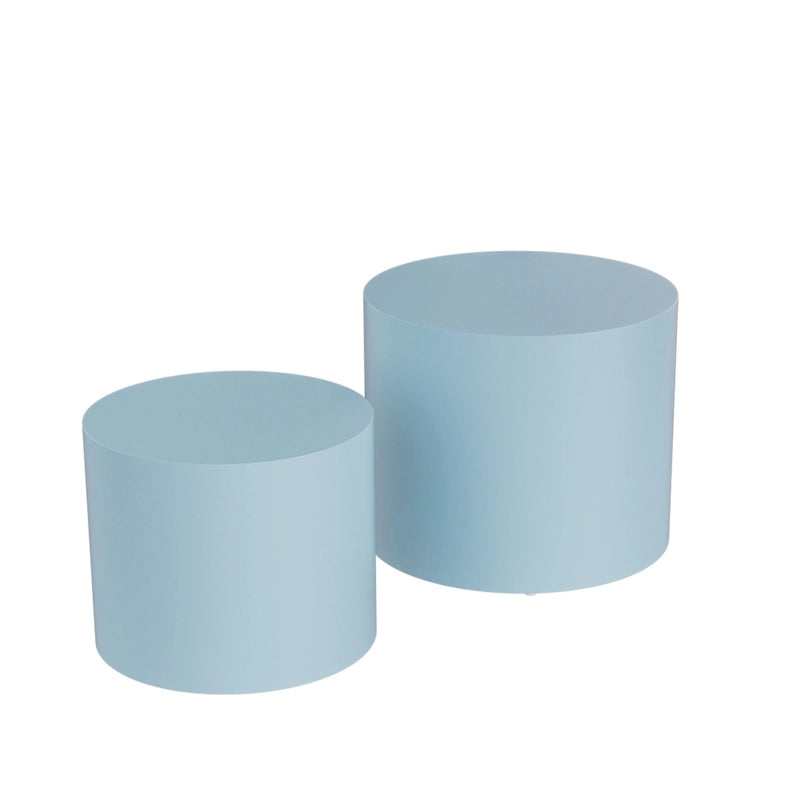 Round Nesting Tables Set, Coffee & End Tables, No Assembly