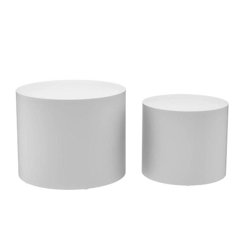 Round Nesting Tables Set, Coffee & End Tables, No Assembly