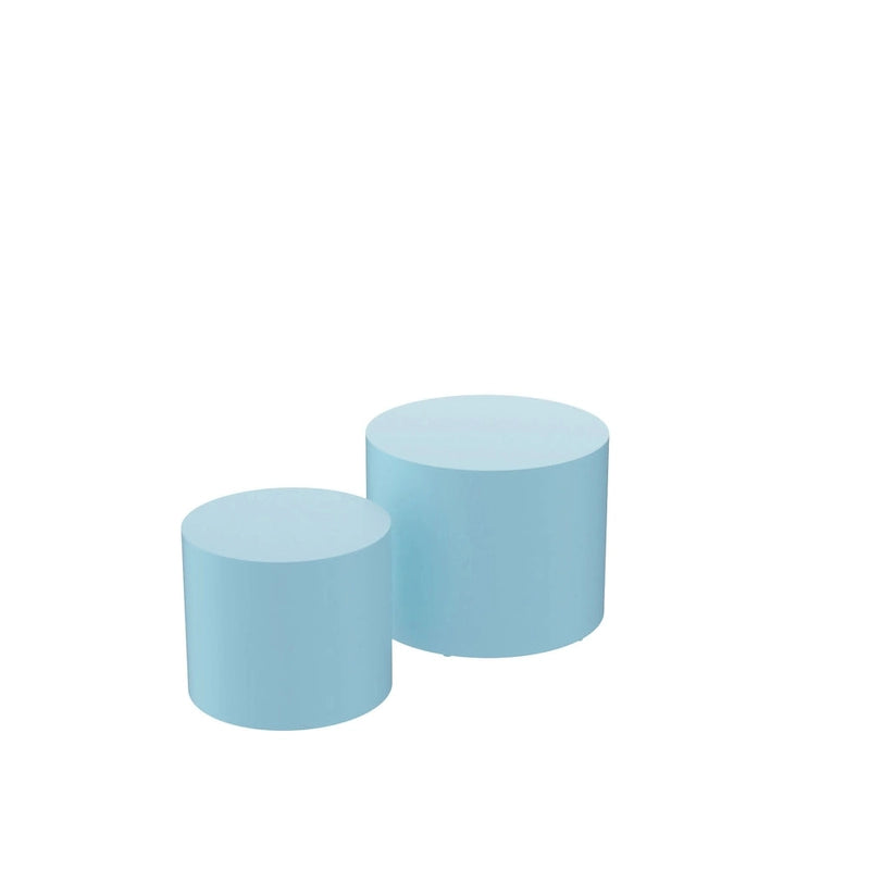 Round Nesting Tables Set, Coffee & End Tables, No Assembly