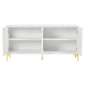 Multi-Functional Storage Cabinet,Four-Door Sideboard with unique texture,Adjustable Shelves