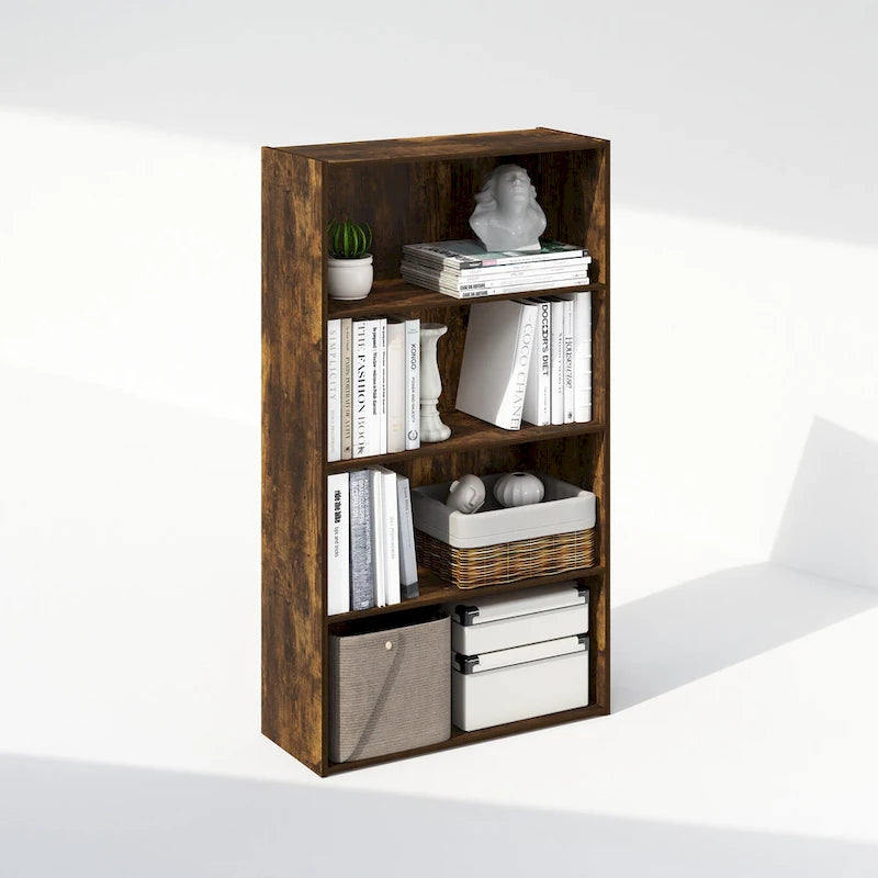 Furinno Simple Open Shelf, Bookcases, 4-Tier