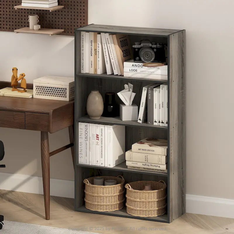 Furinno Simple Open Shelf, Bookcases, 4-Tier