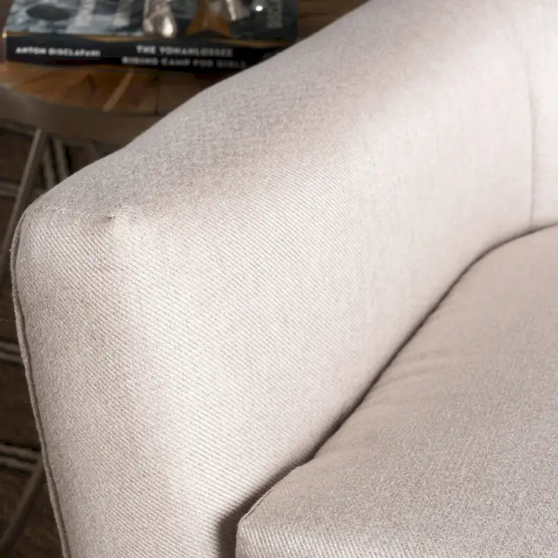 Modern 32.5 High Back Upholstered Button Tufted Wingback Chair with Rubber Wood Legs