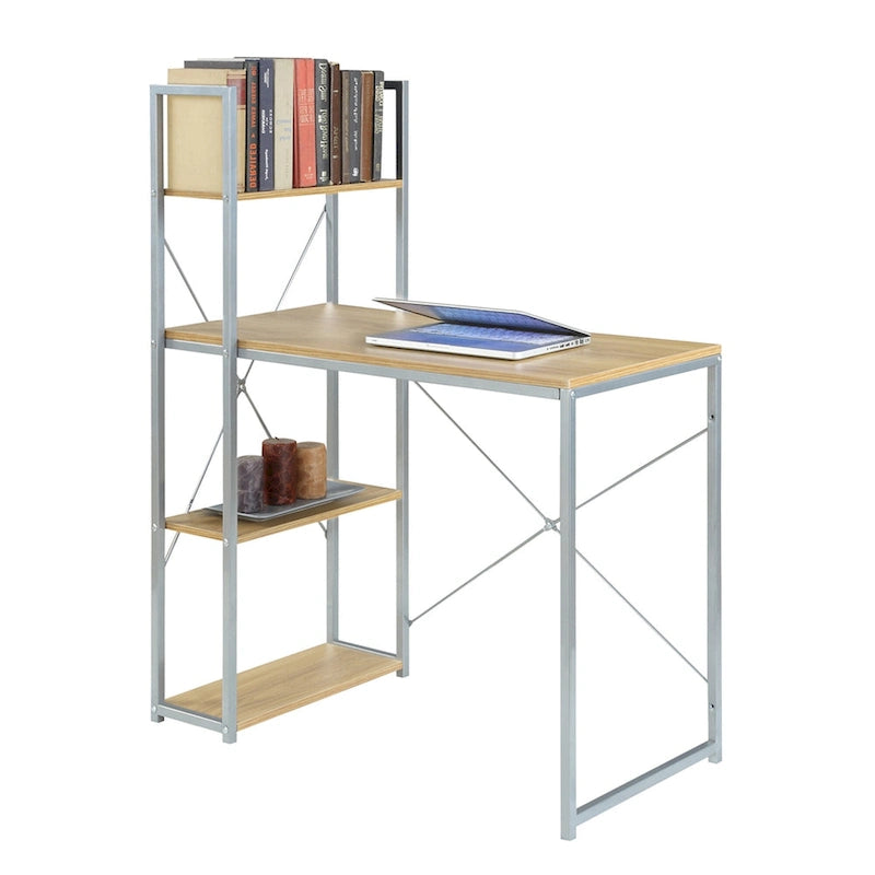 Designs2Go Office Workstation with Shelves