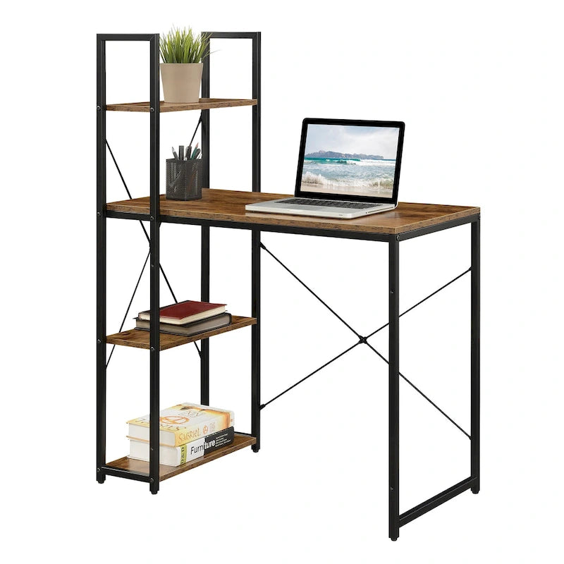 Designs2Go Office Workstation with Shelves