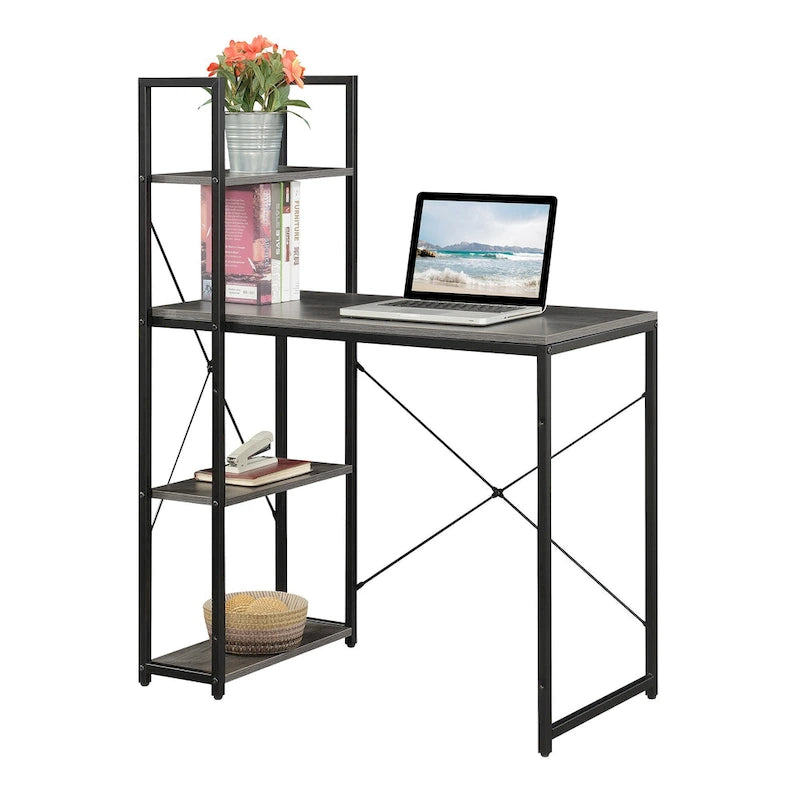 Designs2Go Office Workstation with Shelves