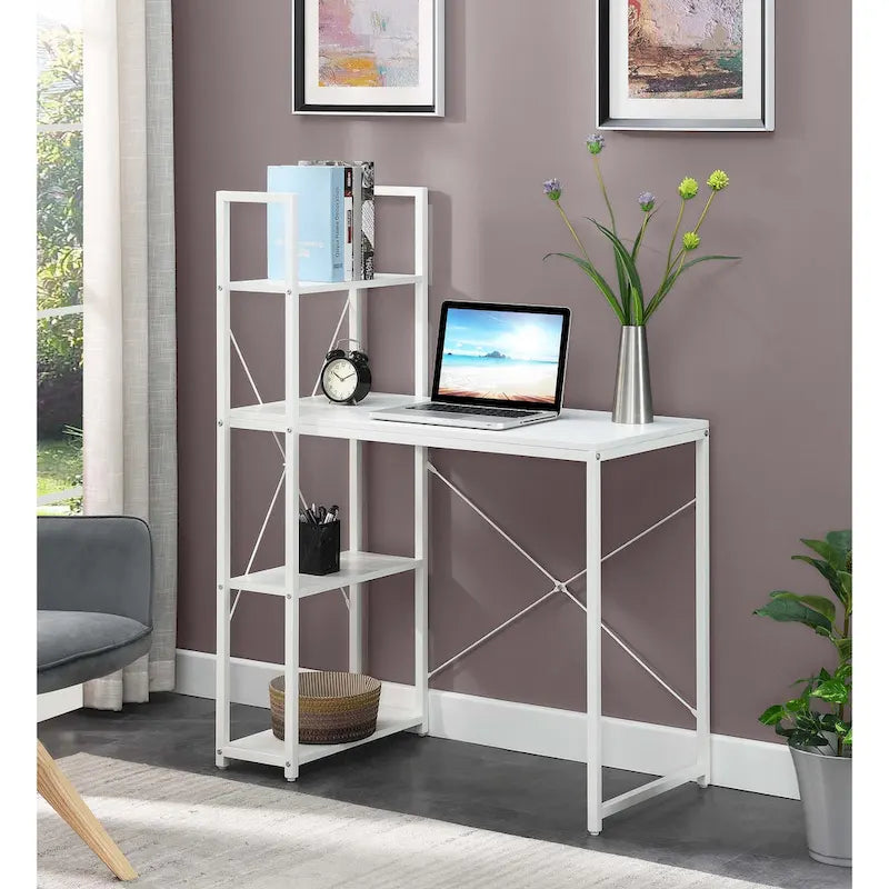 Designs2Go Office Workstation with Shelves