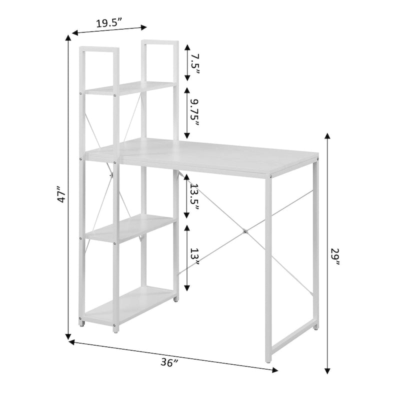 Designs2Go Office Workstation with Shelves