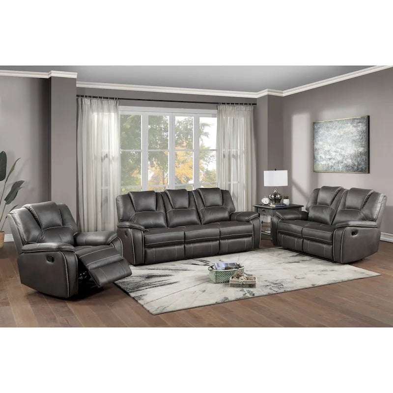 Kameryn Faux Leather Reclining 3-Piece Set