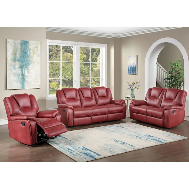 Kameryn Faux Leather Reclining 3-Piece Set