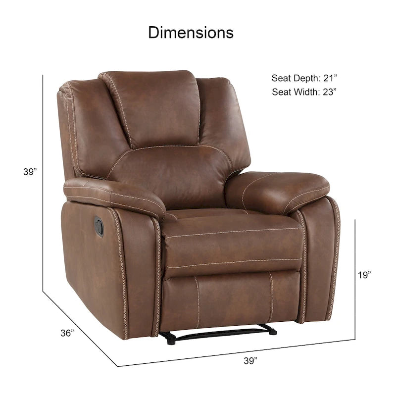 Kameryn Faux Leather Reclining 3-Piece Set