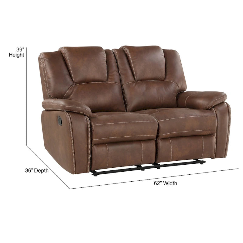 Kameryn Faux Leather Reclining 3-Piece Set