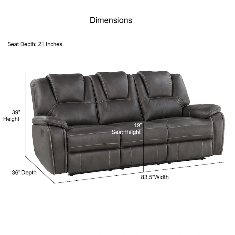 Kameryn Faux Leather Reclining 3-Piece Set