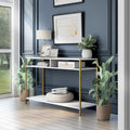 Raven Glam 48-inch Steel 3-Shelf Console Table by