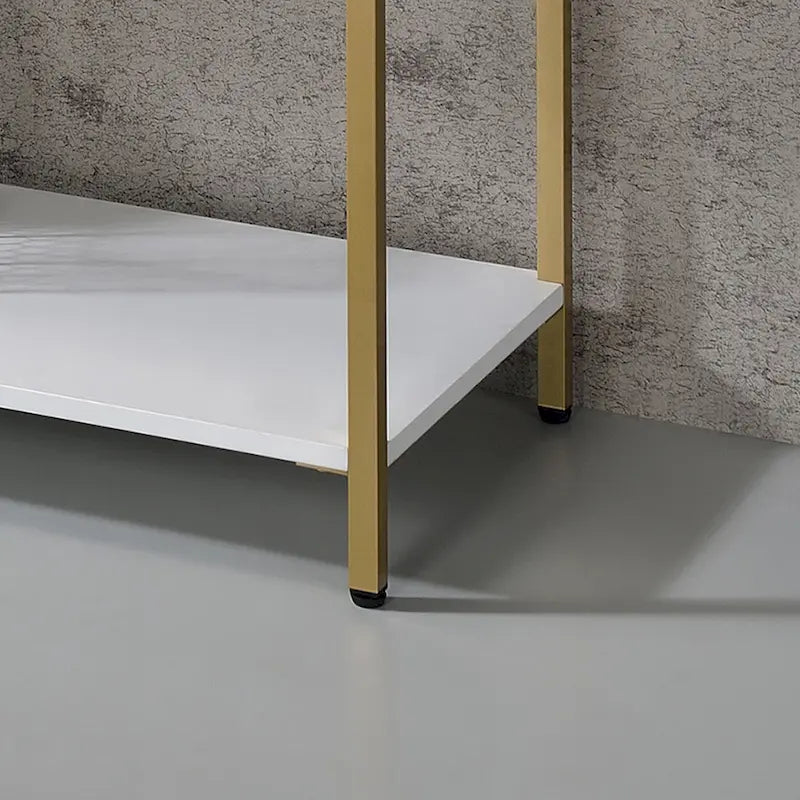 Raven Glam 48-inch Steel 3-Shelf Console Table by