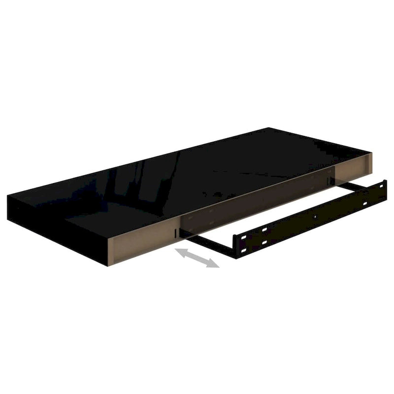 Floating Wall Shelves 2 pcs 23.6x9.3x1.5 MDF - 23.6 x 9.3 x 1.5 (L x W x H)