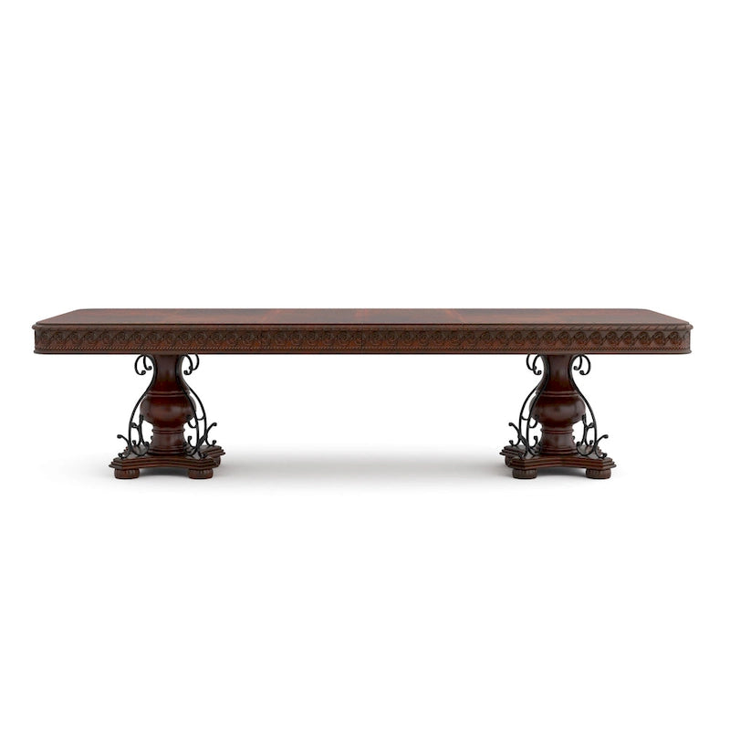 Baburam Traditional Cherry 7-piece Expandable Dining Set by