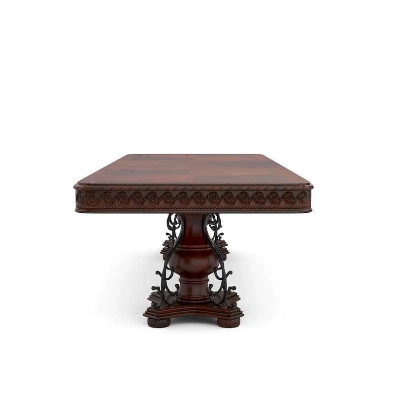 Baburam Traditional Cherry 7-piece Expandable Dining Set by