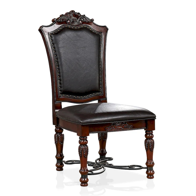Baburam Traditional Cherry 7-piece Expandable Dining Set by