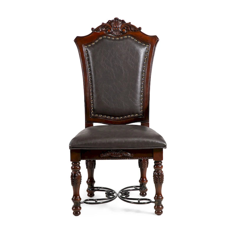 Baburam Traditional Cherry 7-piece Expandable Dining Set by