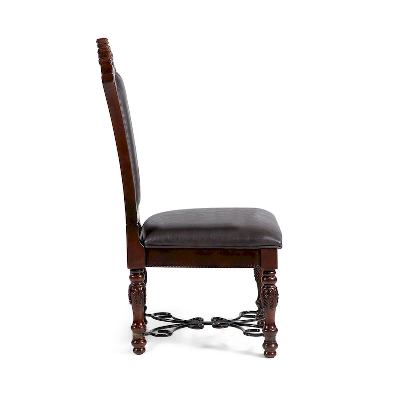 Baburam Traditional Cherry 7-piece Expandable Dining Set by