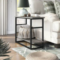 DH BASIC Urban Oak 32-inch Long Side Table with Lower Shelf by