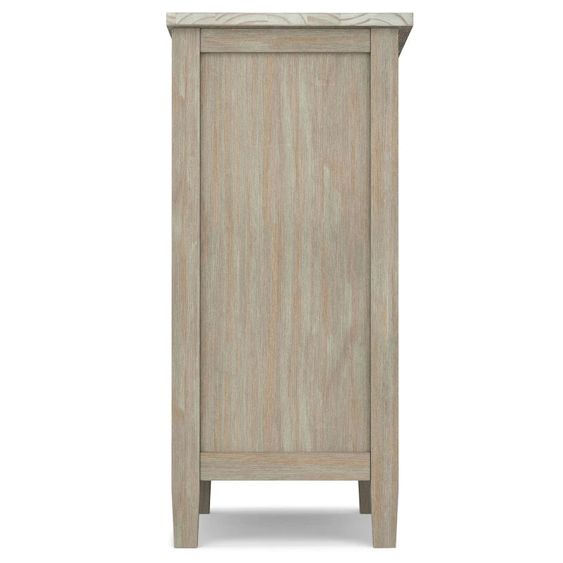 WYNDENHALL Norfolk SOLID WOOD 32 inch Wide Transitional Low Storage Cabinet - 32w x 14d x 31 h