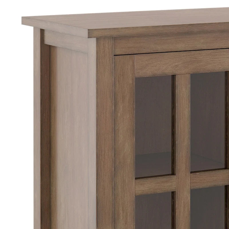WYNDENHALL Norfolk SOLID WOOD 32 inch Wide Transitional Low Storage Cabinet - 32w x 14d x 31 h