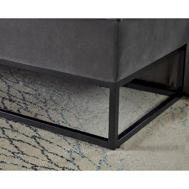 58.6 Bed Bench Metal Base with Storage