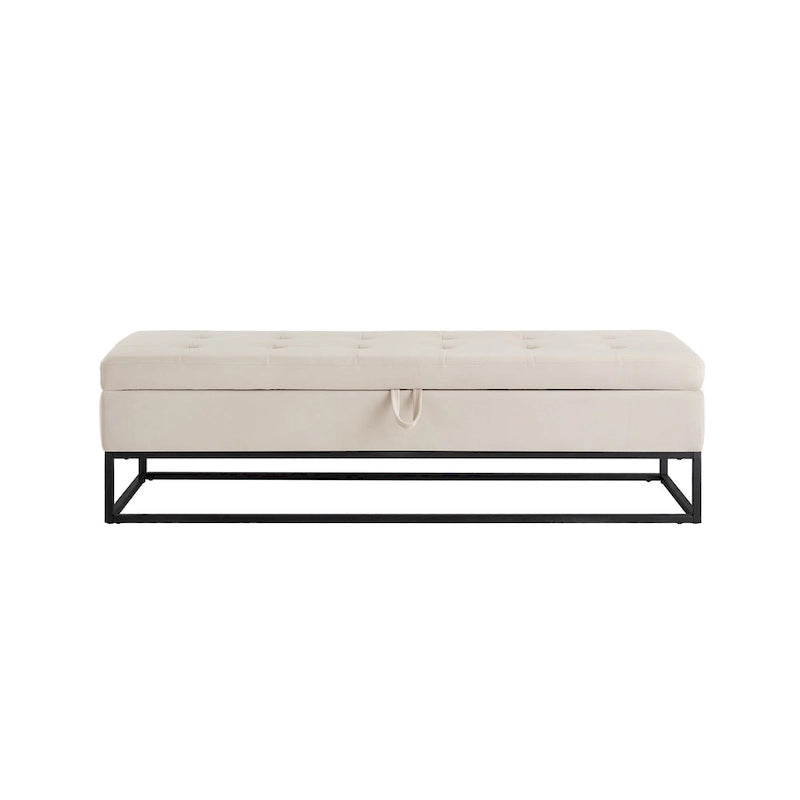 58.6 Bed Bench Metal Base with Storage