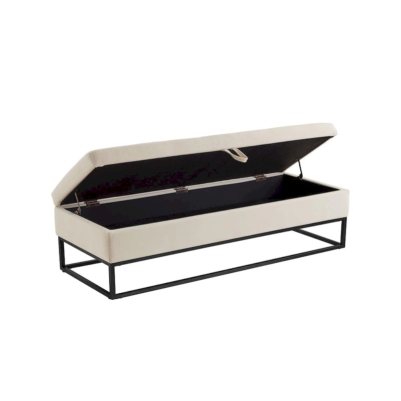 58.6 Bed Bench Metal Base with Storage