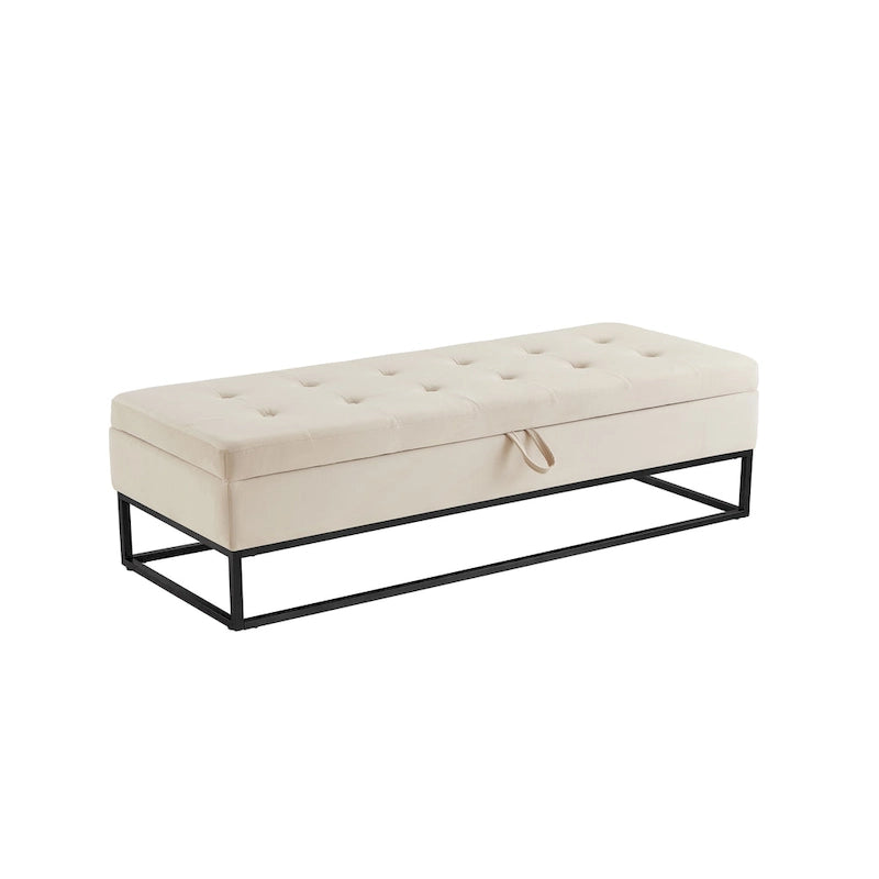 58.6 Bed Bench Metal Base with Storage