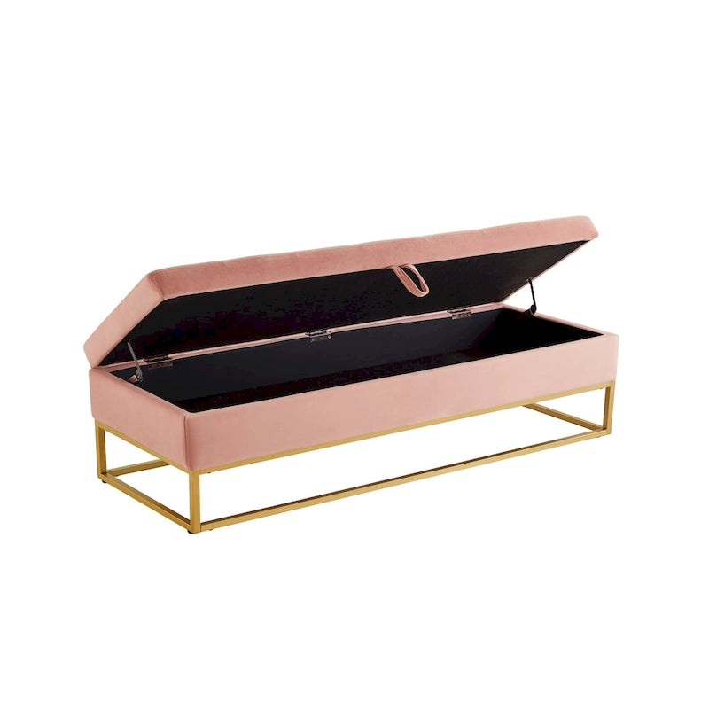 58.6 Bed Bench Metal Base with Storage