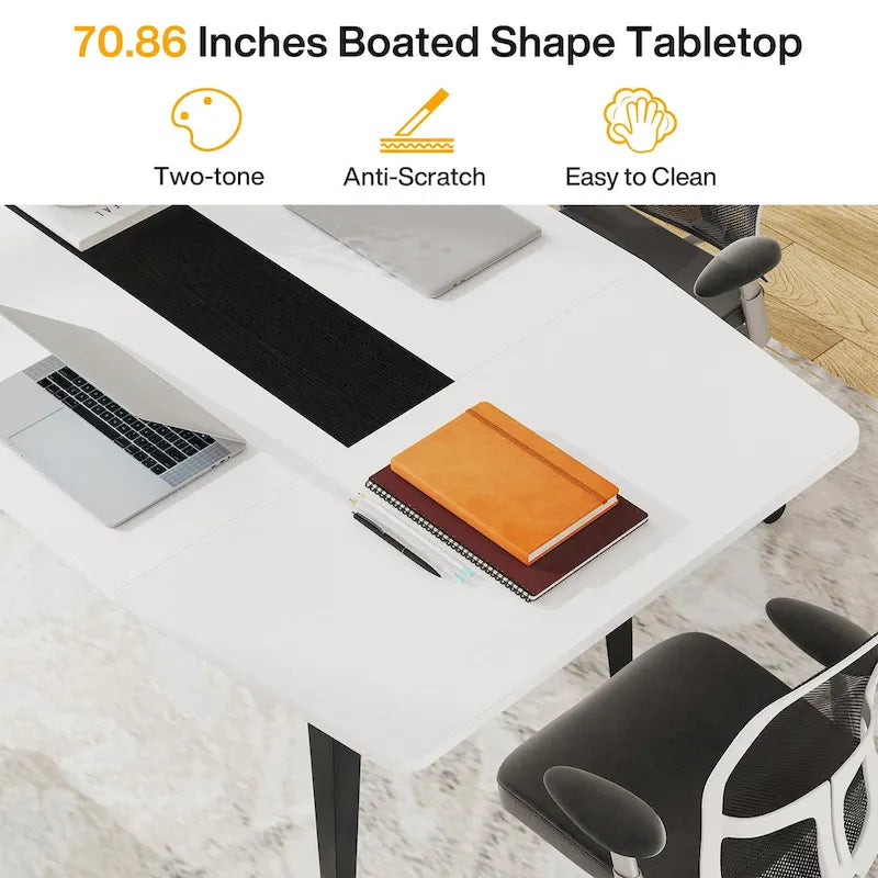 6FT Conference Table, Boat Shaped Meeting Table