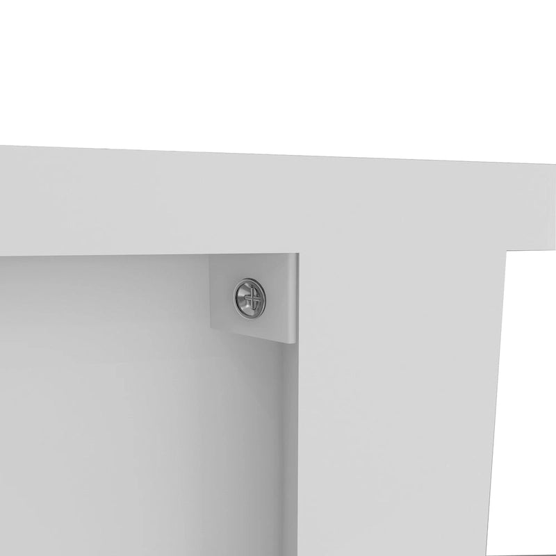 Wooden Bathroom Floor Storage Cabinet With 2 Adjustable Shelves