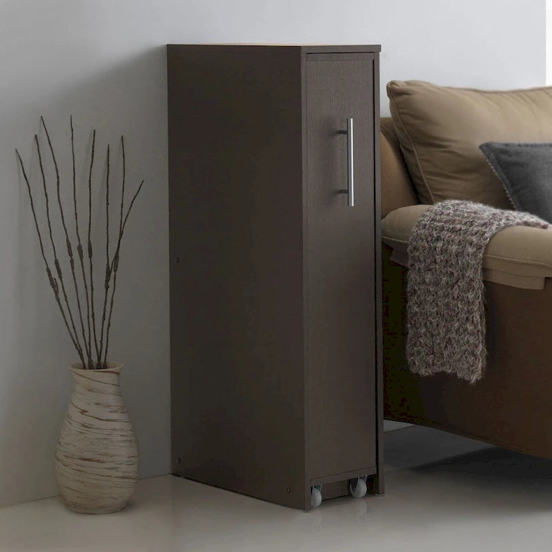 Modern Dark Brown Bookcase by Baxton Studio