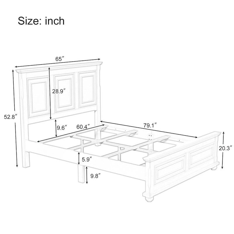 Traditional Town Wood Vintage Bed