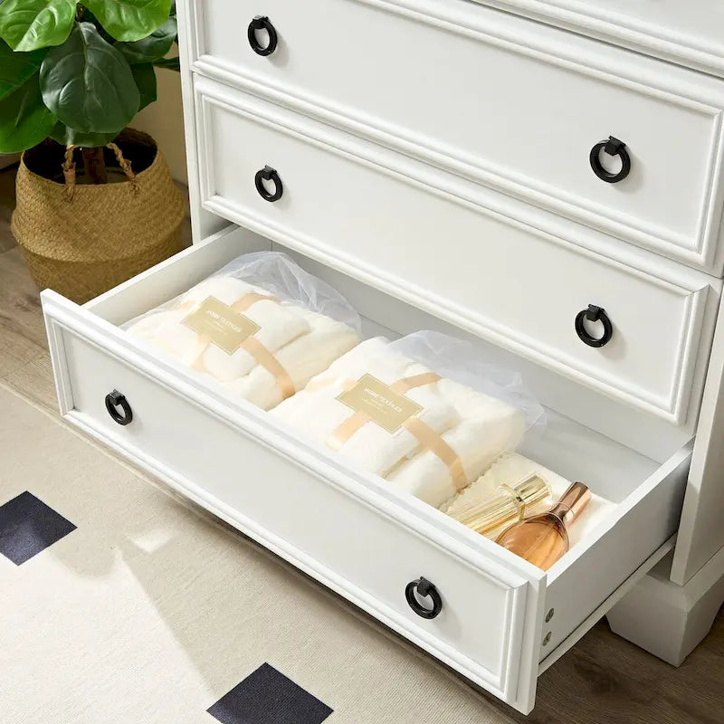 Modern 6 Drawer Cabinet Dresser Tall Chest of Drawers Closet