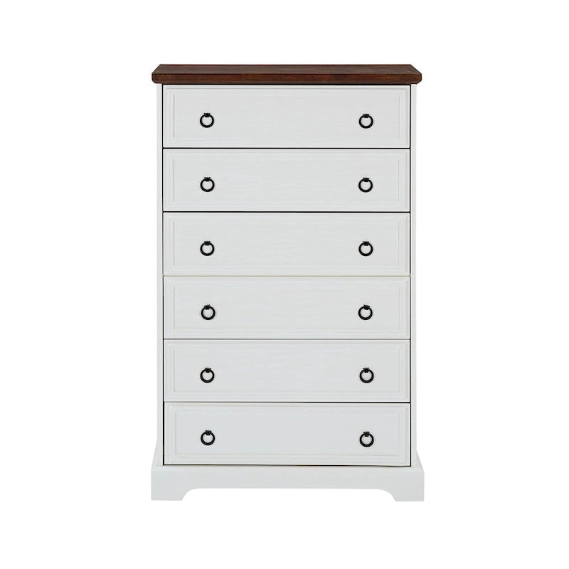 Modern 6 Drawer Cabinet Dresser Tall Chest of Drawers Closet