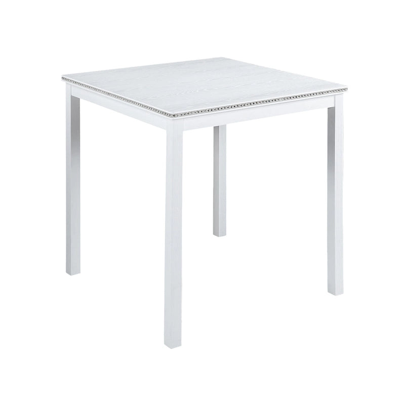 5 Piece Counter Height Table Set, Wooden Kitchen Table Set with Square Table and 4 Upholstered Chairs