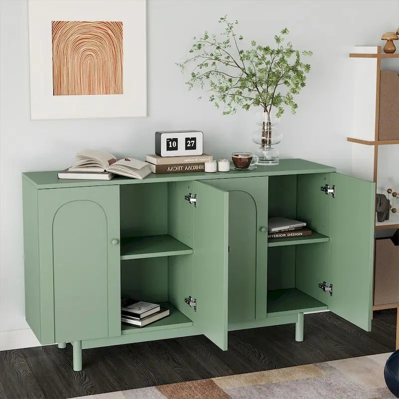 4-Door Intaglio Storage Cabinet Buffet/Sideboard