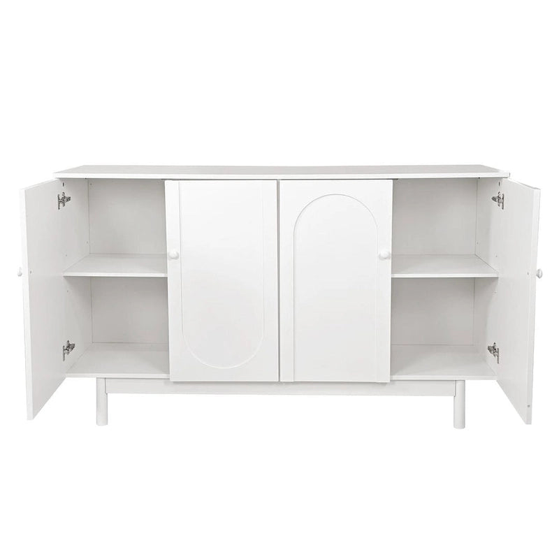 4-Door Intaglio Storage Cabinet Buffet/Sideboard