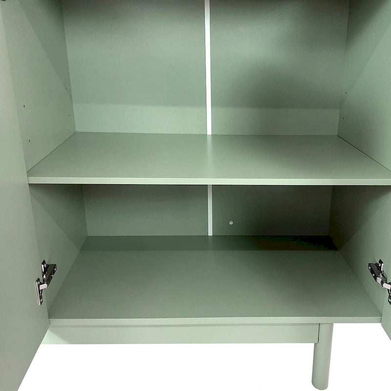 4-Door Intaglio Storage Cabinet Buffet/Sideboard