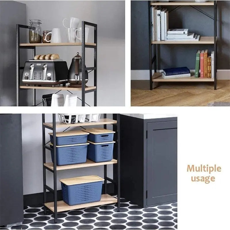 5 Tier Bookcase Adjustable Shelves