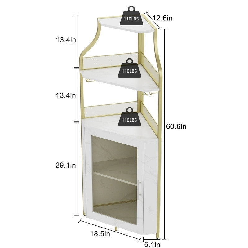 Corner wine rack