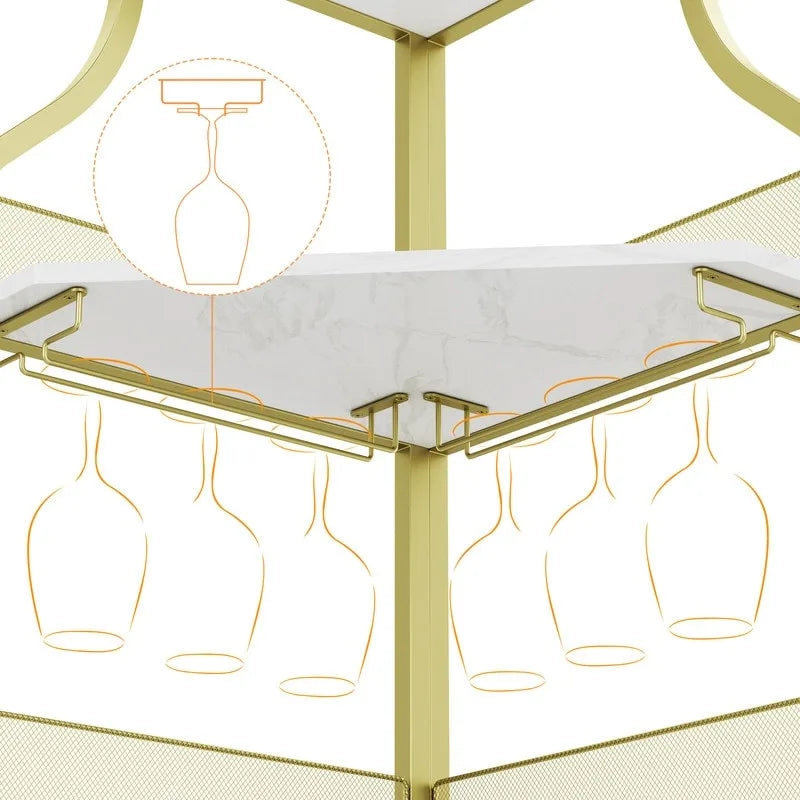 Corner wine rack