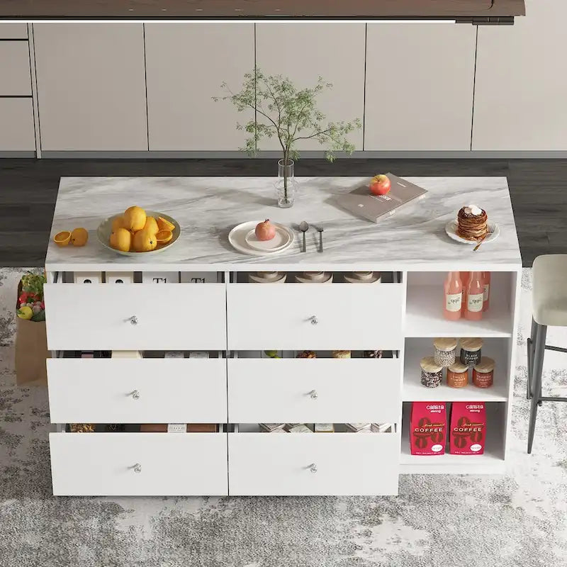 White Sideboard with Ample Organizing Compartments for the Modern Home - 63