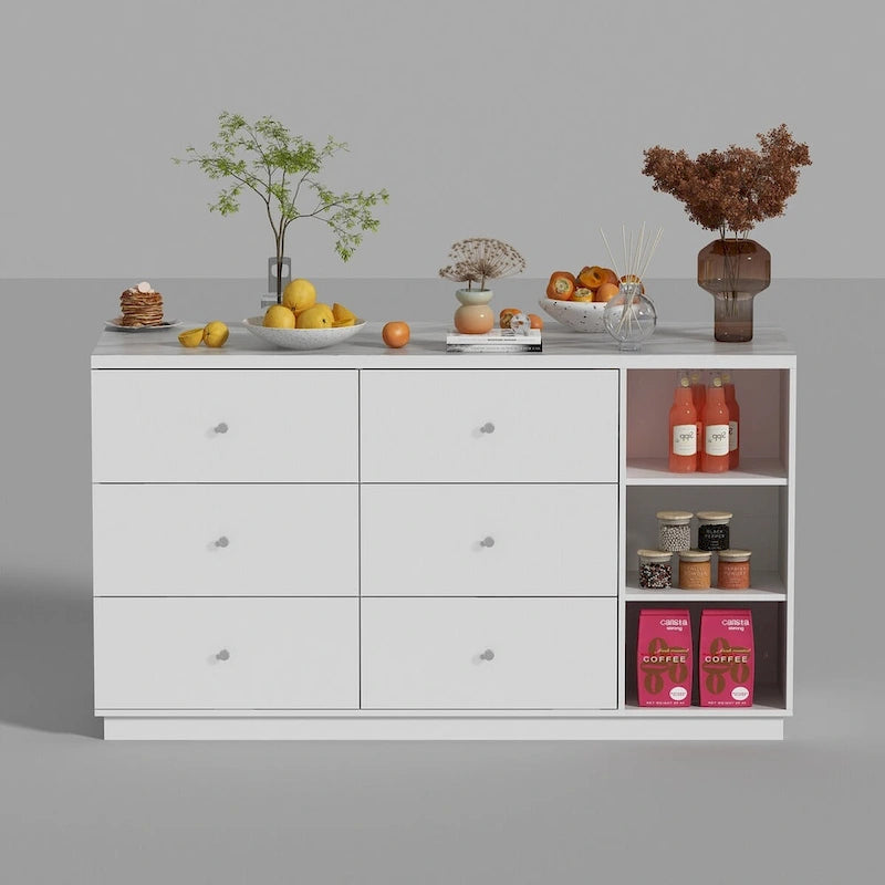White Sideboard with Ample Organizing Compartments for the Modern Home - 63