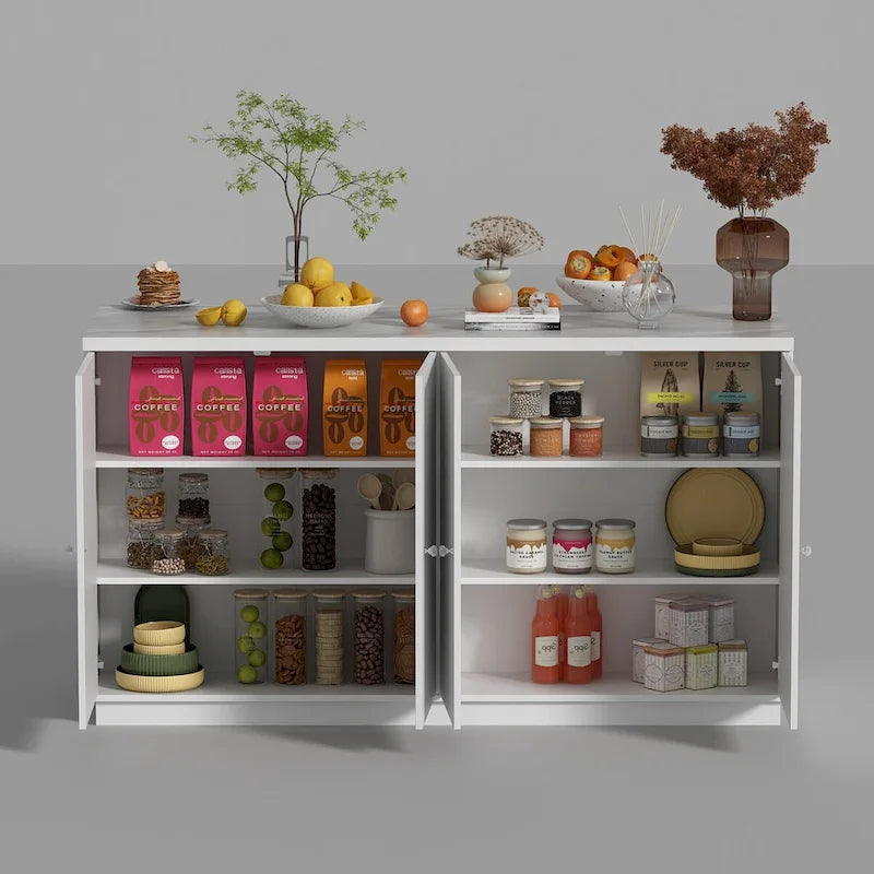 White Sideboard with Ample Organizing Compartments for the Modern Home - 63